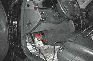 Примеры расположения разъема на отдельных моделях автомобилей Mercedes